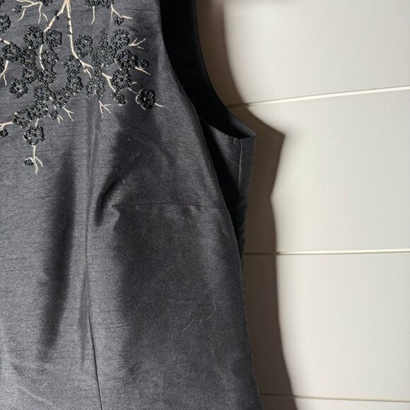 Sleeveless Black I.N Studio Dress Size 6-Branch & Flower Embellishments - Picture 5 of 7
